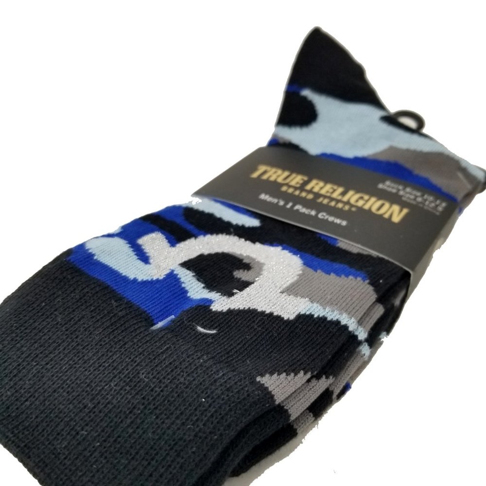 True Religion Casual Crew Camo Camouflage Socks - Picture 5 of 7